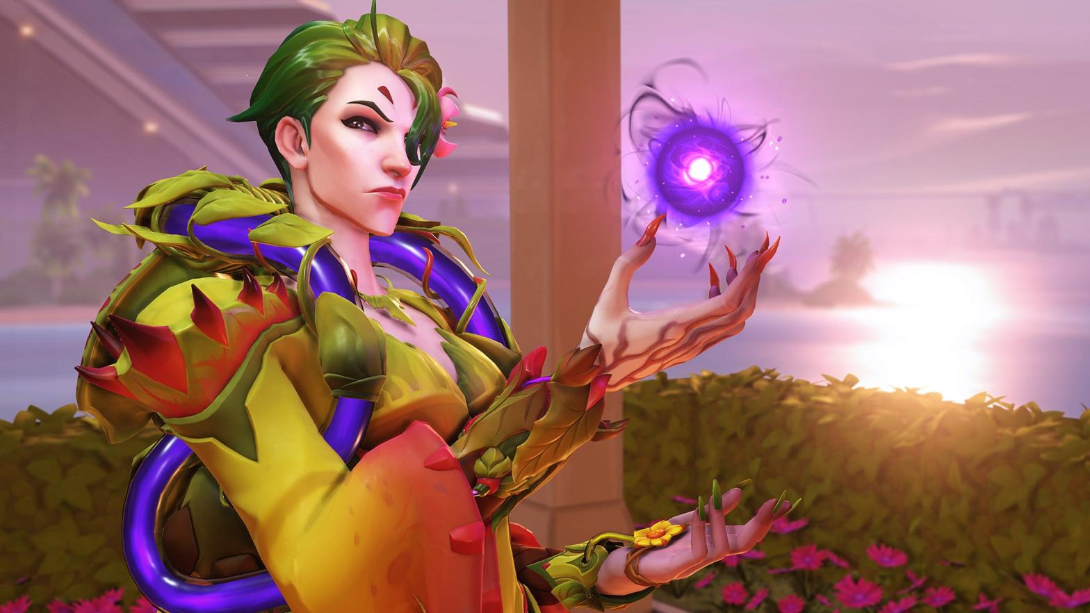 It's me, the Moira in Overwatch 2 pumping you full of healing juice. (Image: Blizzard)