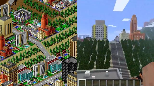 Incredible Mod Recreates SimCity 2000 Cities In Minecraft, Down To The Trees