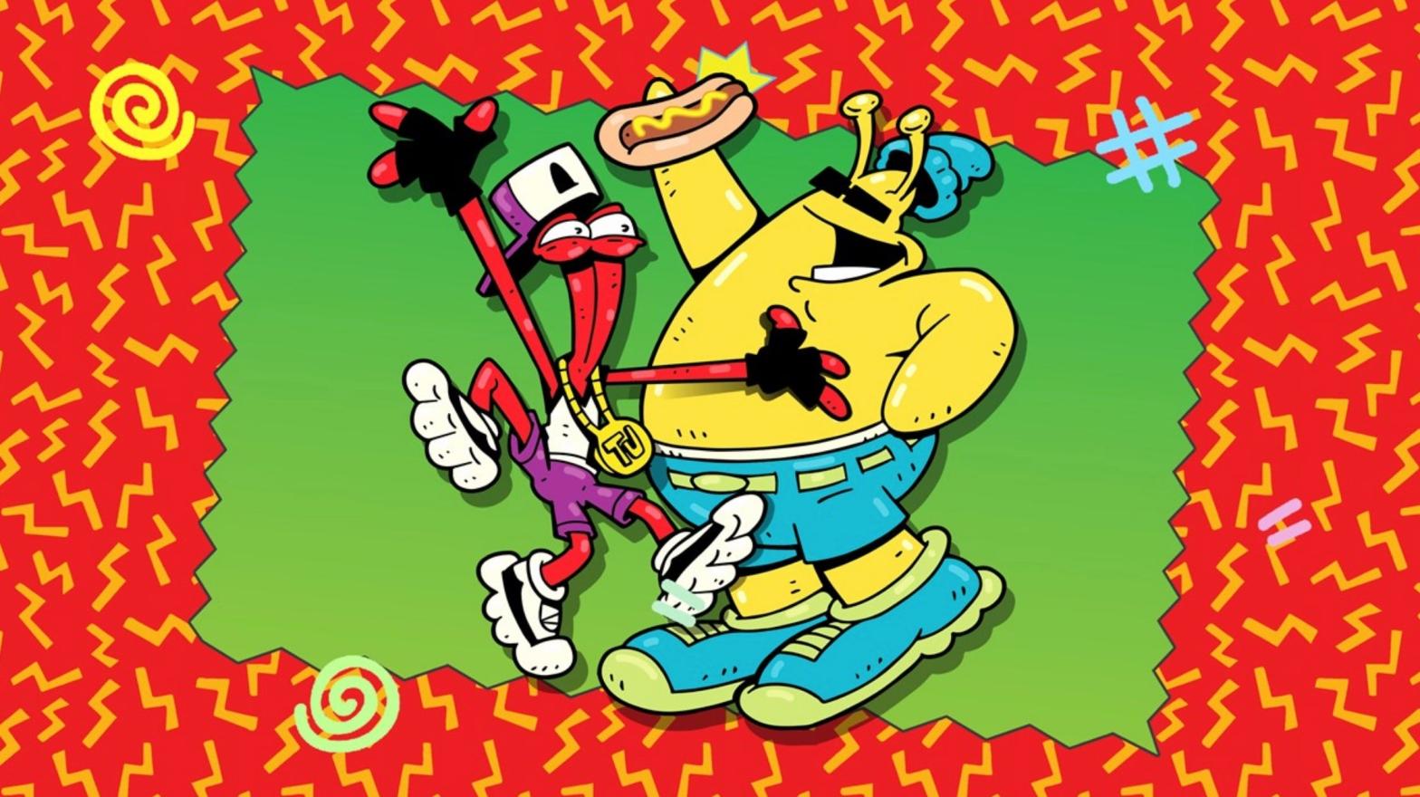 ToeJam and Earl as seen in their 2019 game, Back in the Groove. (Image: HumaNature Studios)