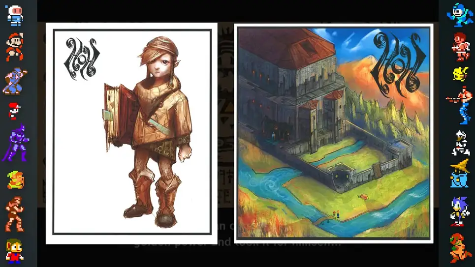 The above is one of the sample illustrations from the Heroes of Hyrule pitch document that DidYouKnowGaming used in its video.  (Screenshot: Retro Studios / DidYouKnowGaming)