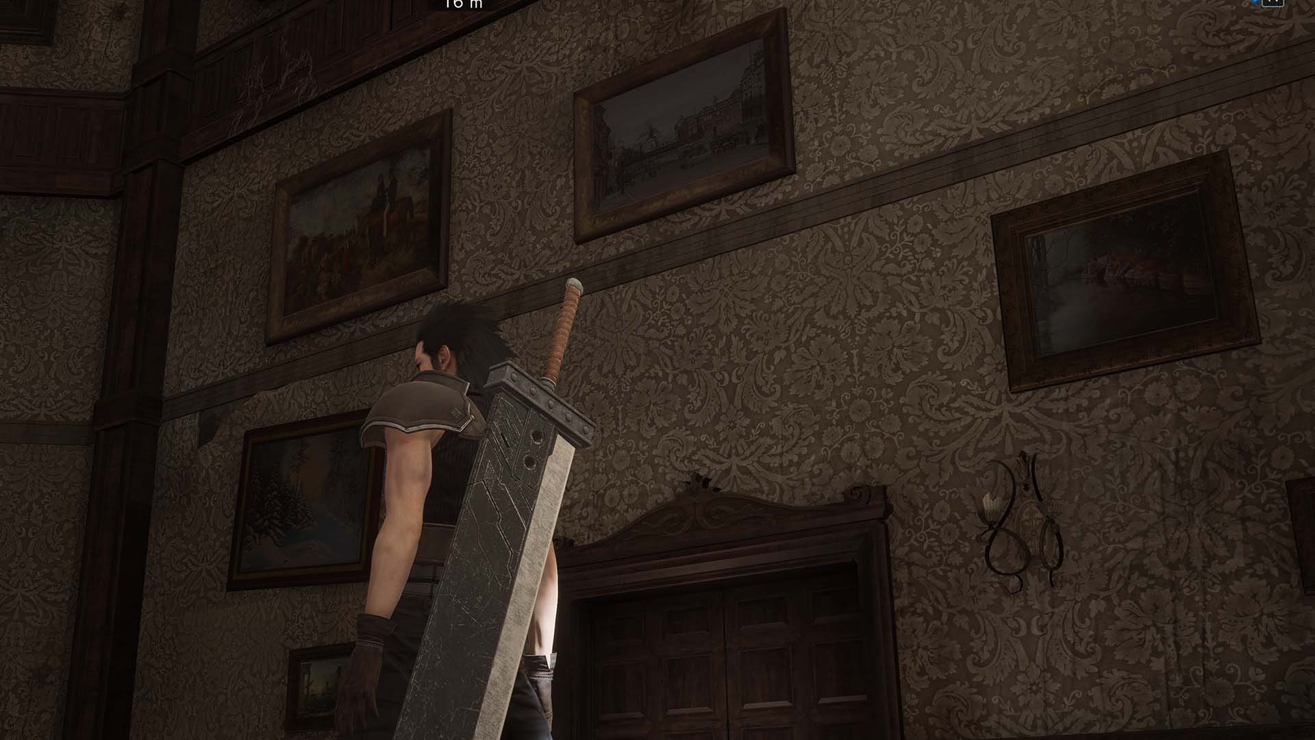 The watermarked painting appears in at least three different places. (Screenshot: Square Enix / Kotaku)