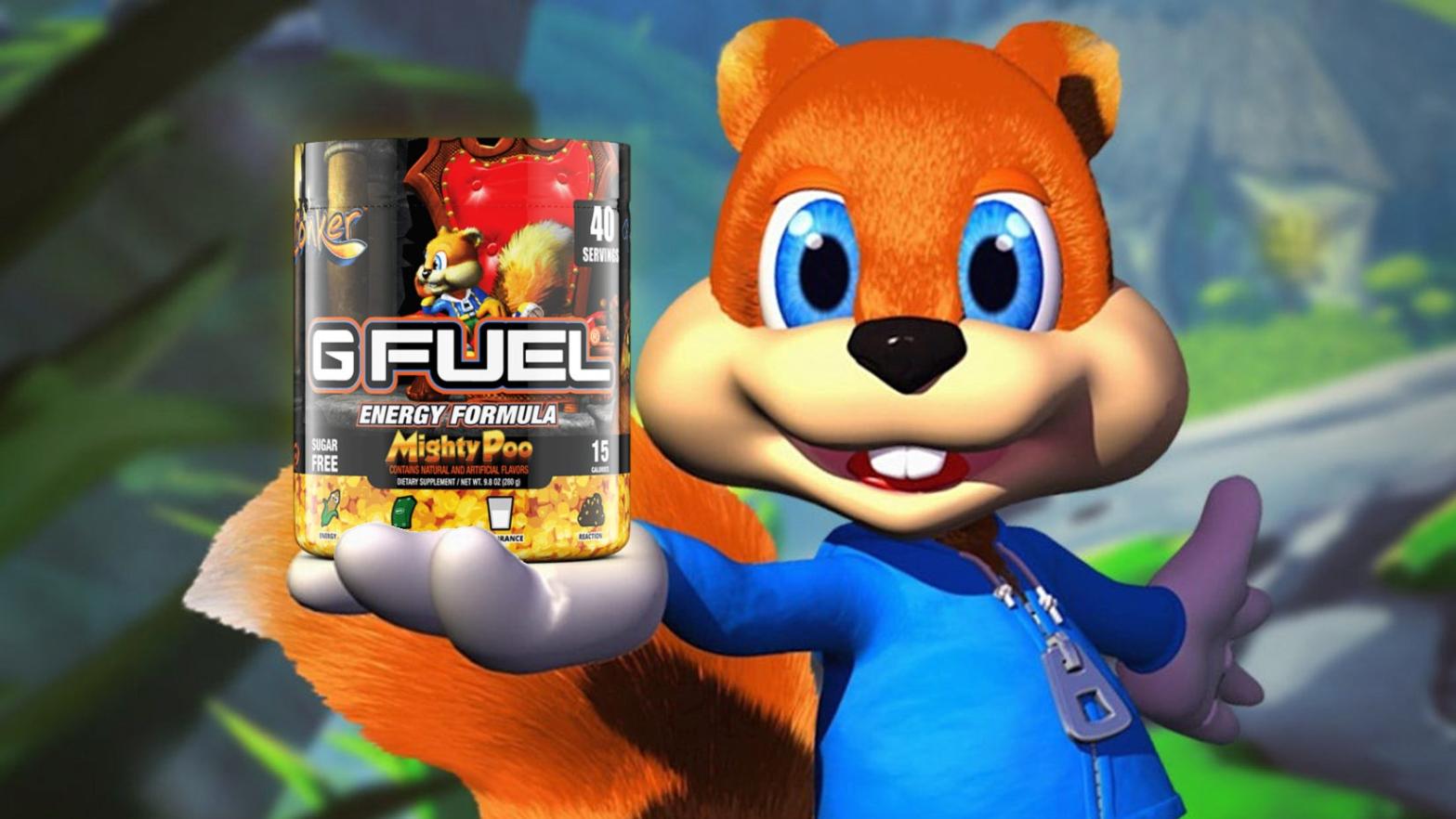 If only he was getting energised for a new game. (Image: Microsoft/G Fuel/Kotaku)