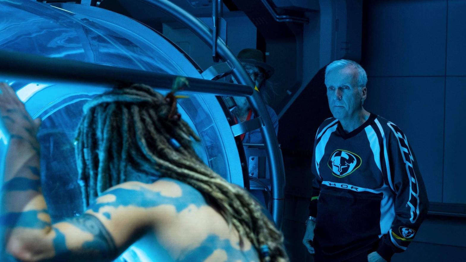 James Cameron directing Avatar: The Way of Water. (Image: Fox)