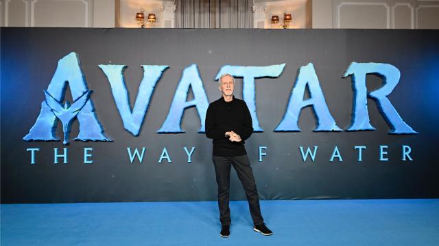 James Cameron Watches Movies Standing Up, Apparently
