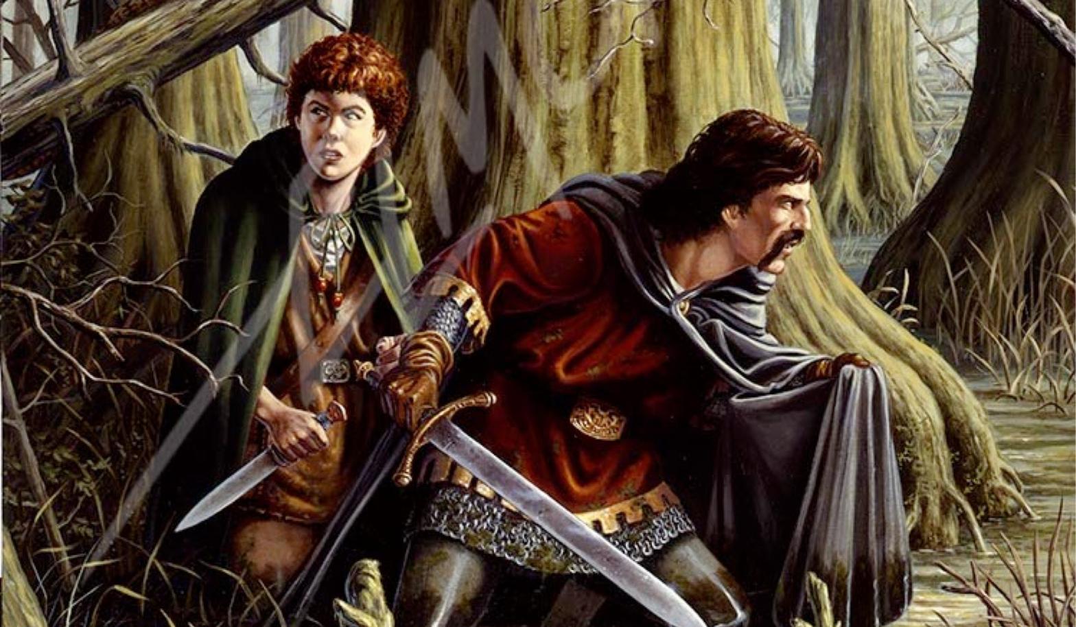 Inset of Larry Elmore's original cover for Weasel's Luck. (Image: Wizards of the Coast)