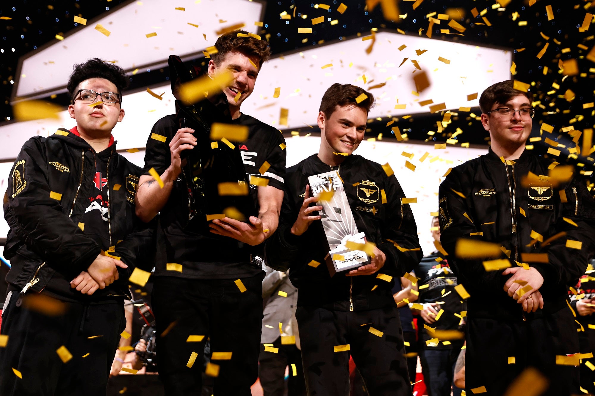 Atlanta FaZe celebrate after defeating Toronto Ultra in the Call of Duty League Championship Final at Galen Centre on August 22, 2021 in Los Angeles, California (Photo: Michael Owens, Getty Images)