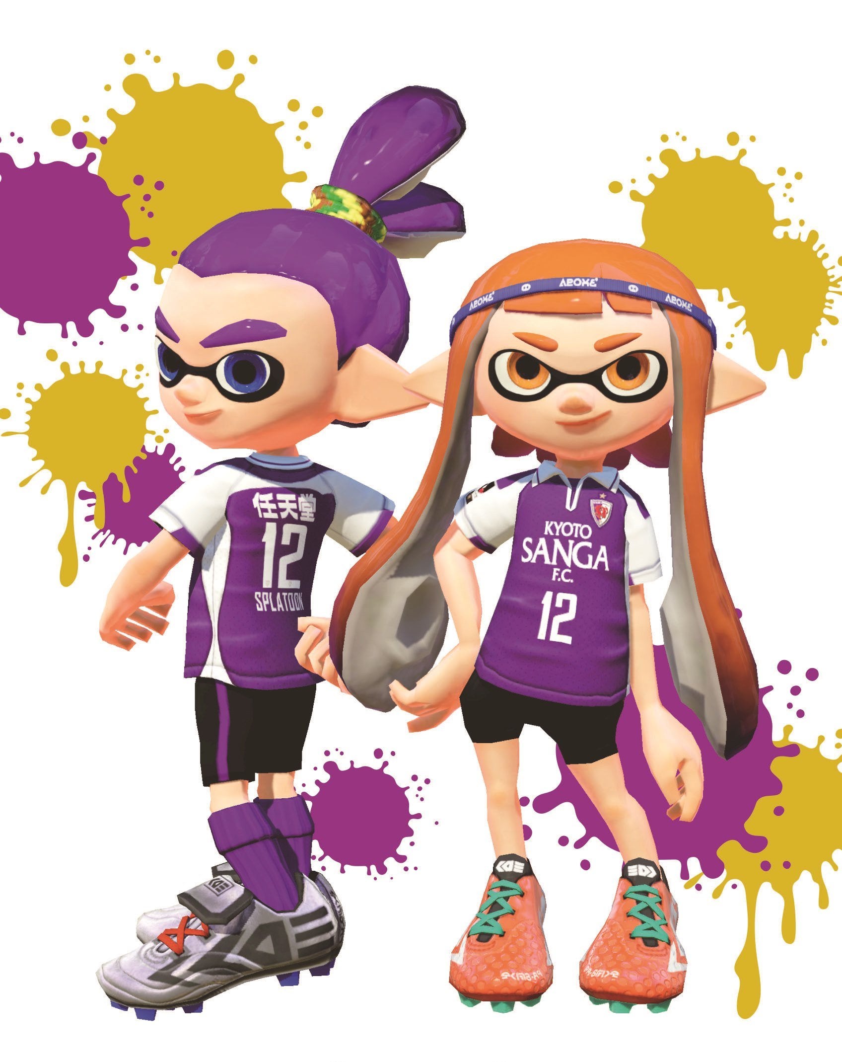 This image first appeared back in 2016, with the official Japanese Splatoon Twitter account urging fans to get out and support the team for the first weekend of J-League action (and also having to sadly tell fans that no, you can't buy these shirts in the game) (Image: Nintendo)