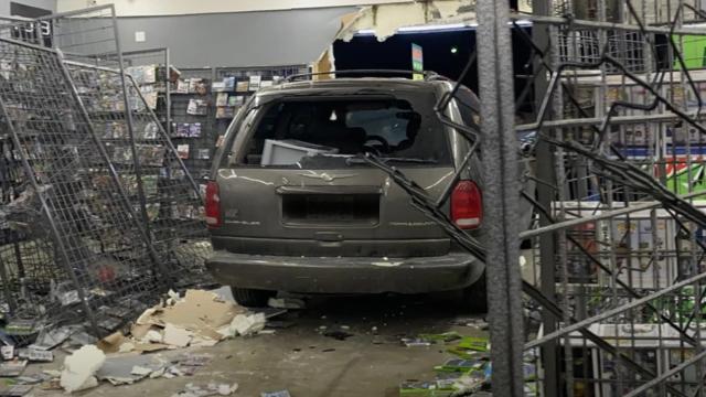 Car Crashes Through Front Of Games Store, Trashes The Place