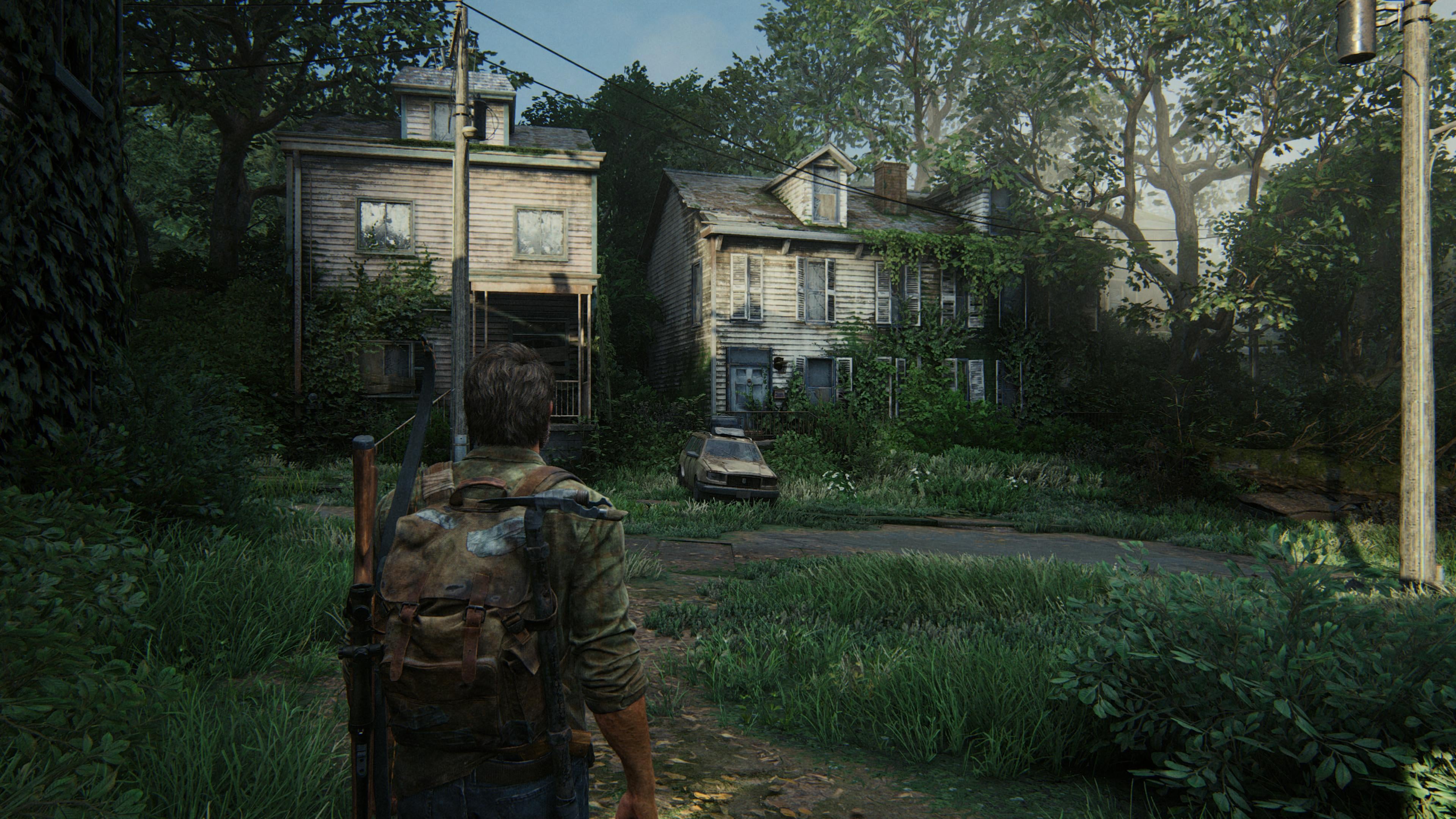 The Pittsburgh suburbs section leading up to the sniper encounter is perhaps the game at its most ruinously beautiful. (Screenshot: Naughty Dog / Kotaku)