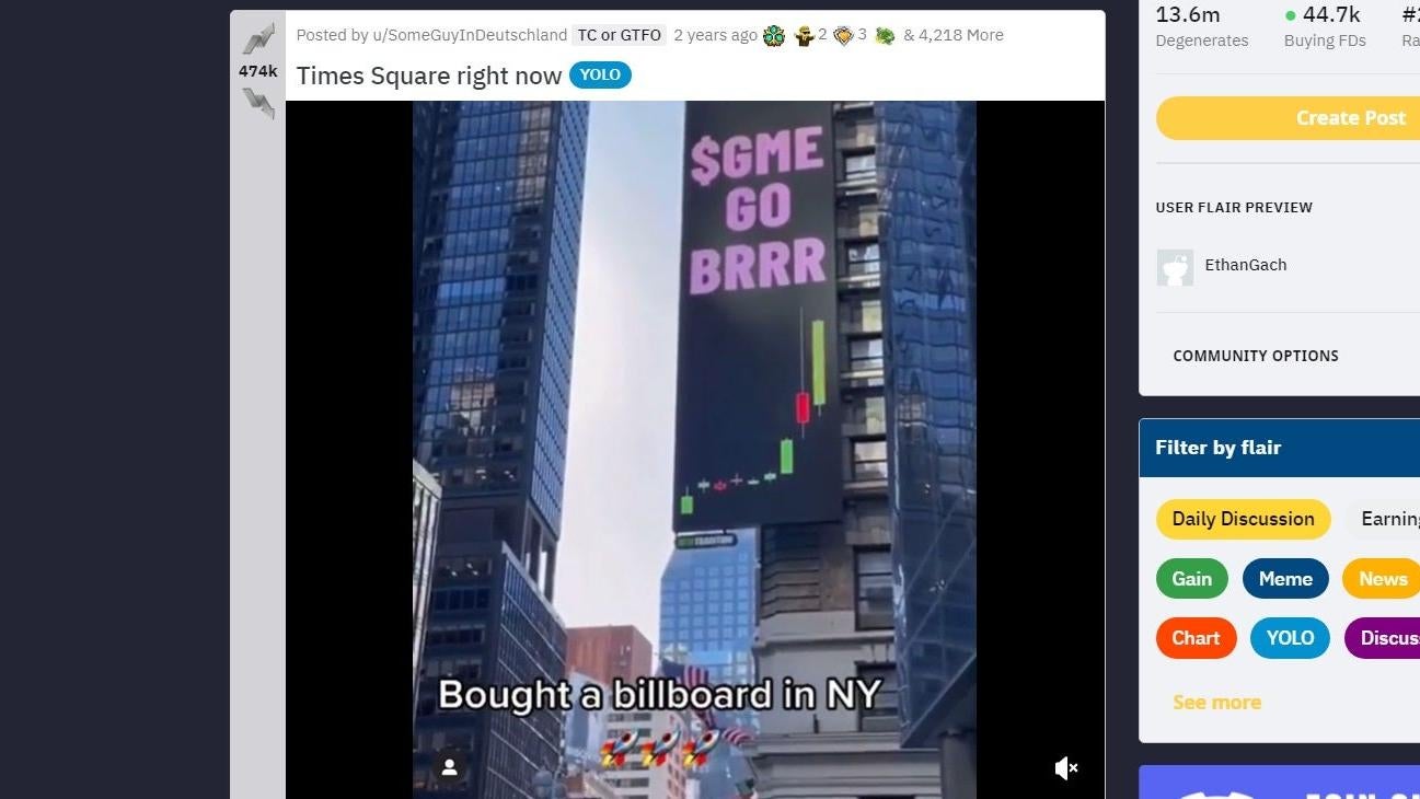 Reddit Sued Over Forum That Launched GameStop Meme Stock Mania