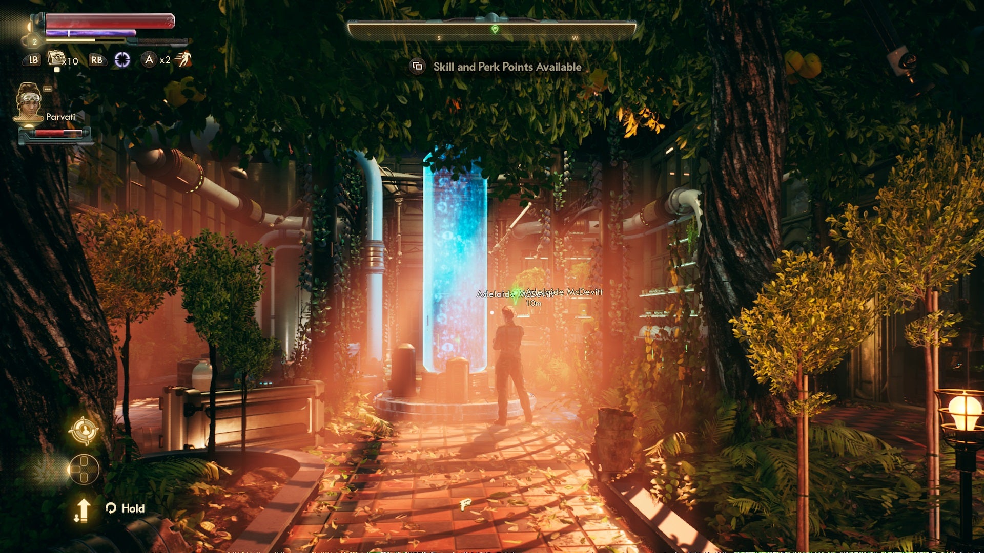 Volumetric lighting is one of Spacer's Choice Edition's promised improvements.  (Screenshot: Obsidian Entertainment / Kotaku)