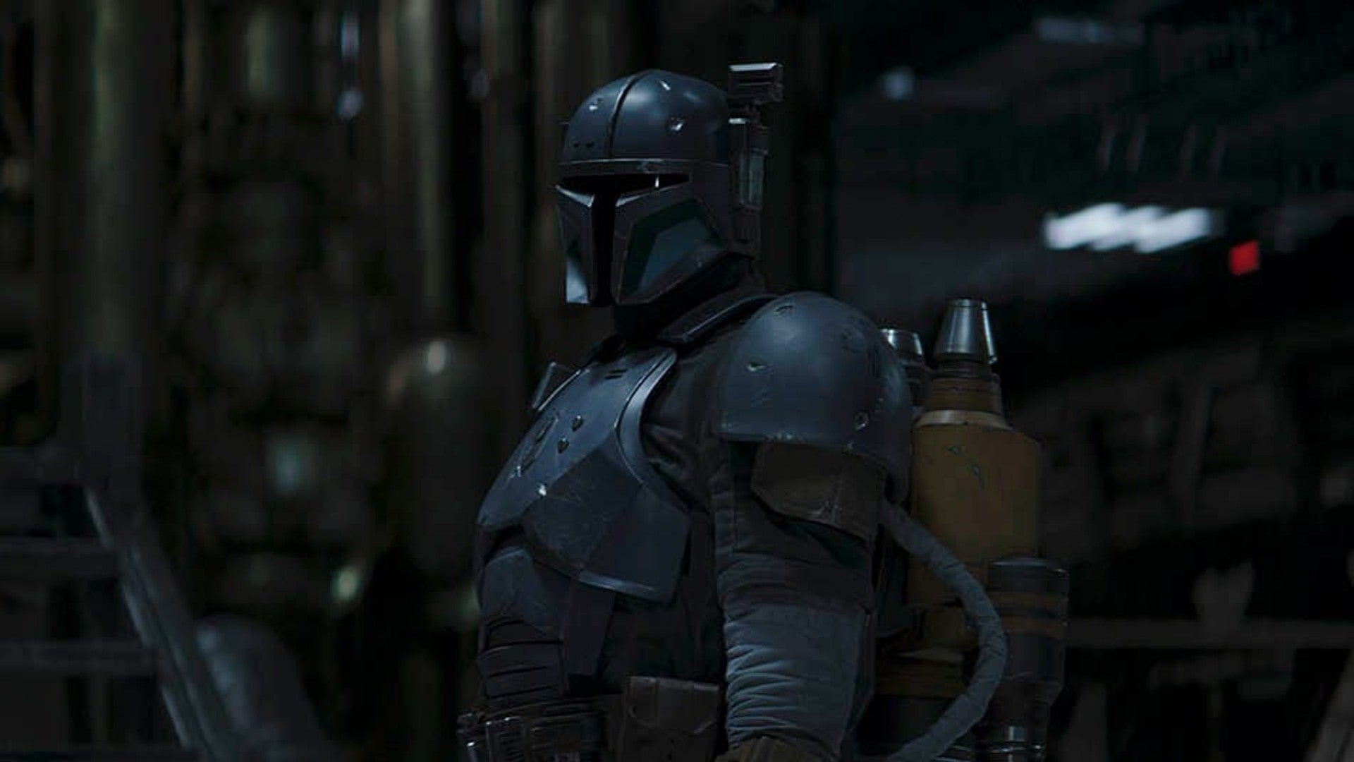 You'd never know that's Jon Favreau under there, because Paz Vizsla can't take his helmet off (Image: Disney / Lucasfilm)