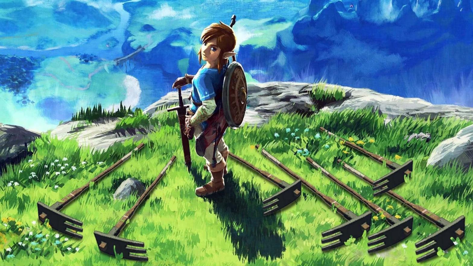 Link's got his hoes around him. (Image: Nintendo / Kotaku)