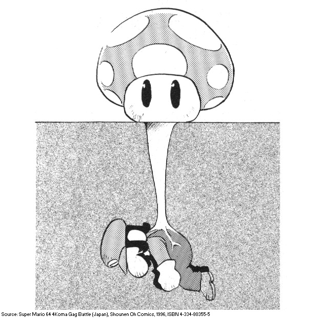 Horrific Mario Manga Shows 1-UP Mushroom Growing Out Of Dead Plumber