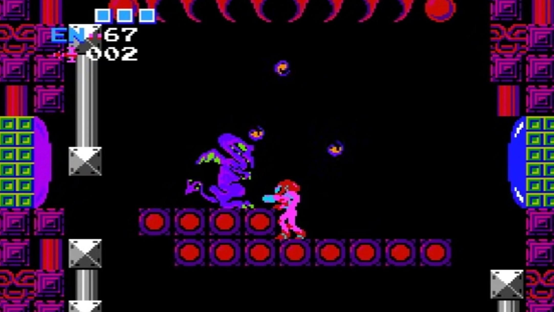 Admittedly Ridley wasn't that fearsome in the original Metroid but tanking him still felt good. (Screenshot: Nintendo)