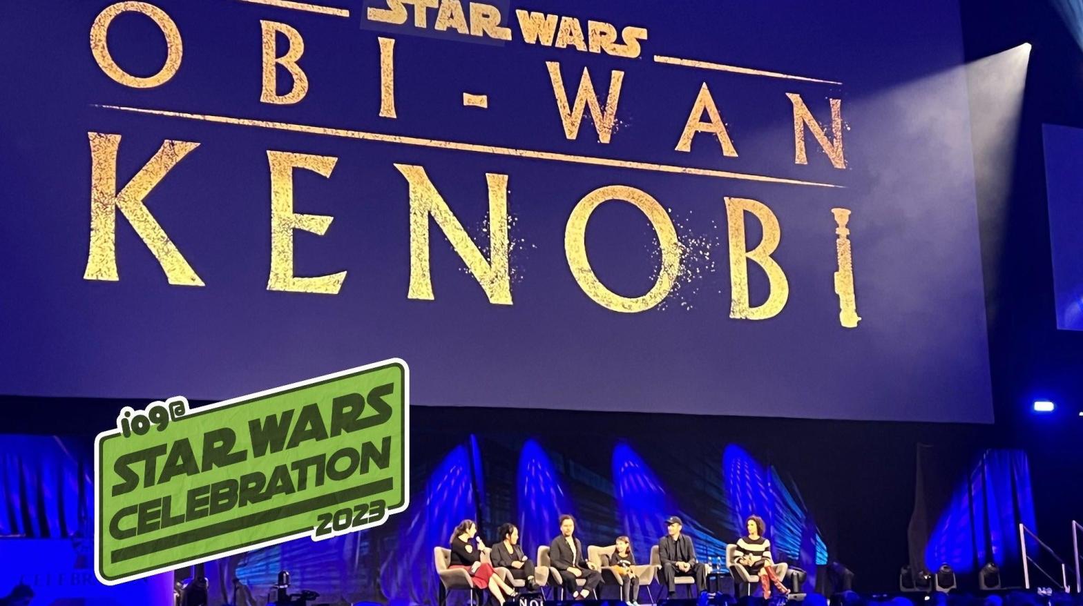 The cast of Obi-Wan Kenobi at Star Wars Celebration (Photo: Gizmodo/Germain Lussier)