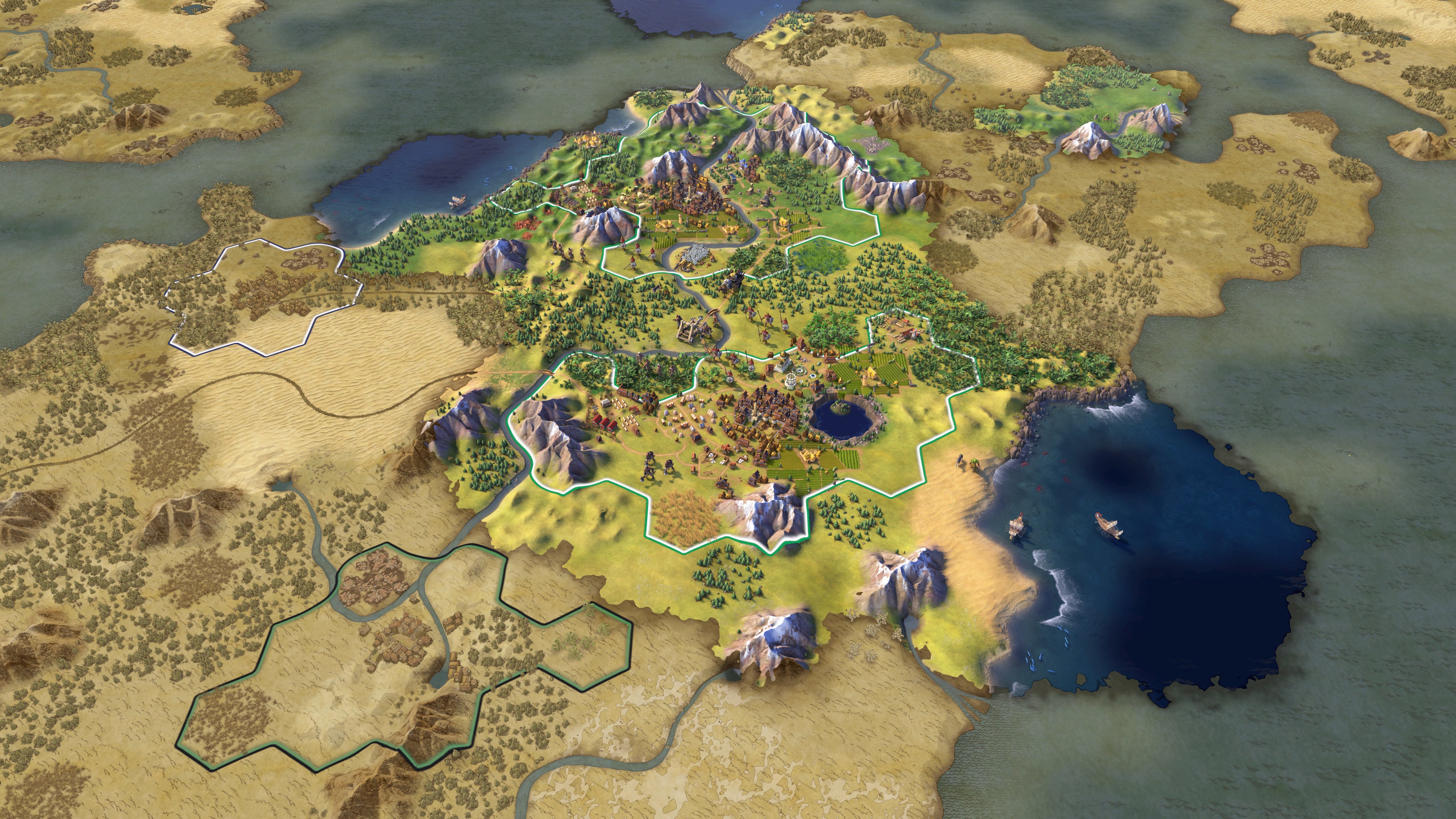 Given the way so much of the later game is buried, Civ VI's early-game exploration phase is probably the highlight (as it is in most Civ games, to be fair) (Screenshot: 2K)