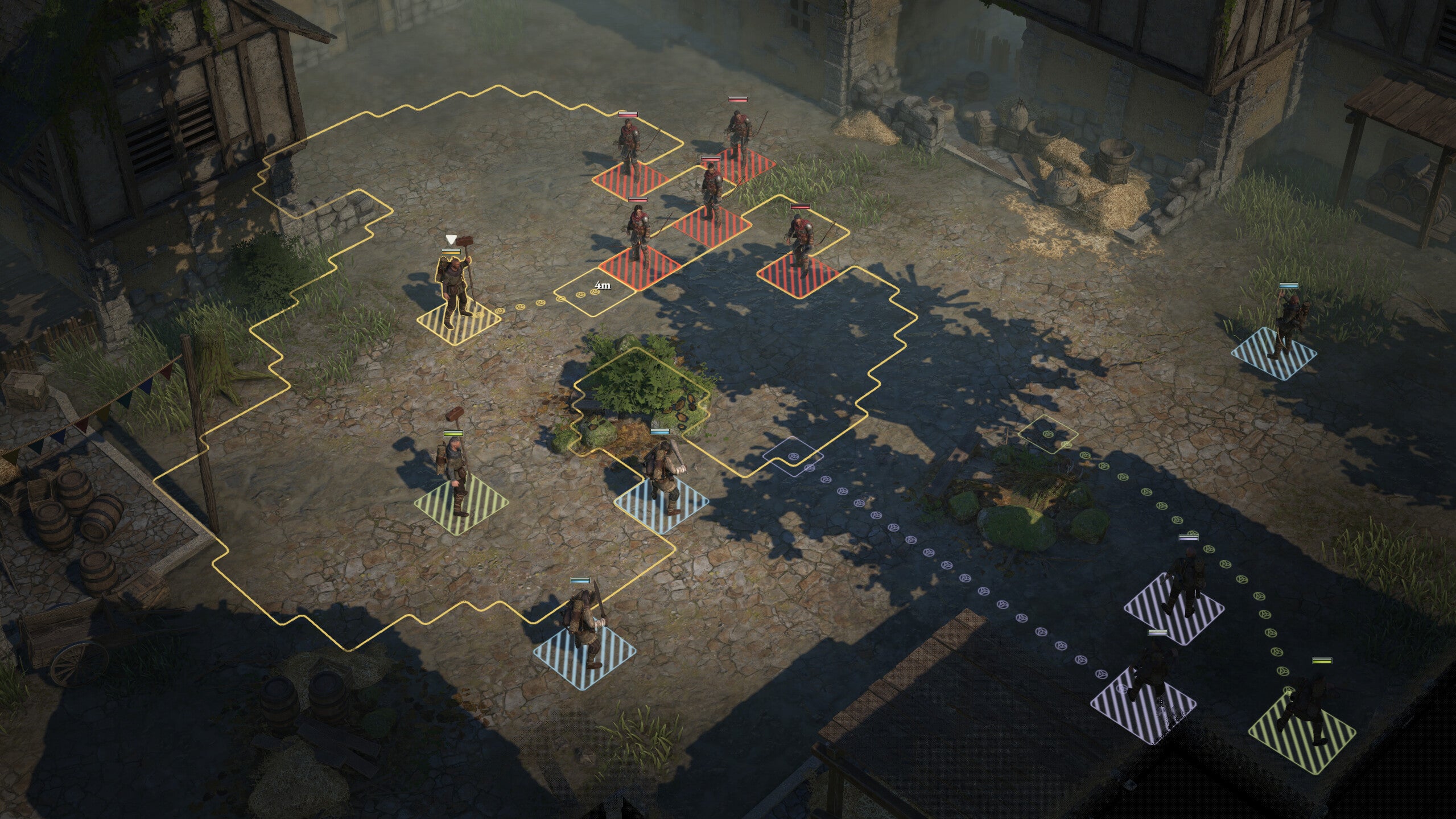 Fighting in Wartales is resolved through turn-based combat, in a way that will be instantly familiar to anyone who has ever played a turn-based tactics game (Screenshot: Wartales)