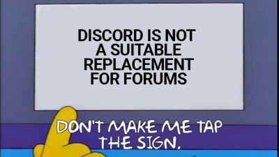 Stop. Closing. Forums. For. Discord.