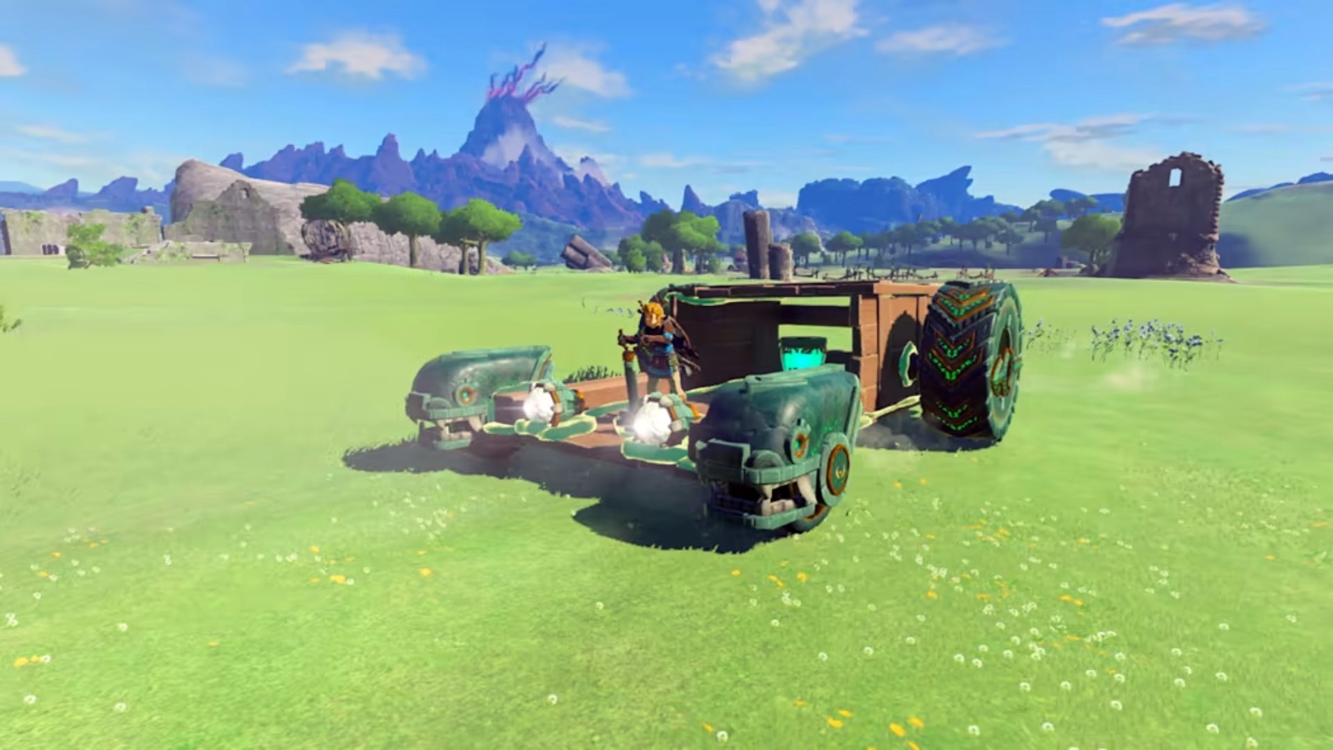 Swerving through The Great Plateau. (Image: Nintendo)
