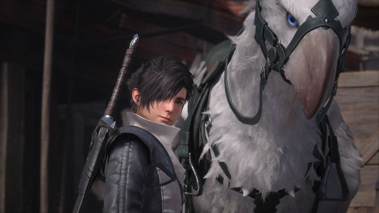 Even Clive knows ya gotta pop the hood and check your chocobo's settings before you set out. (Screenshot: Square Enix / Kotaku)