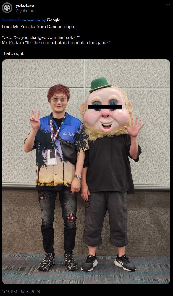 Nier Creator Yoko Taro Lost His Iconic Mask At Anime Expo 2023