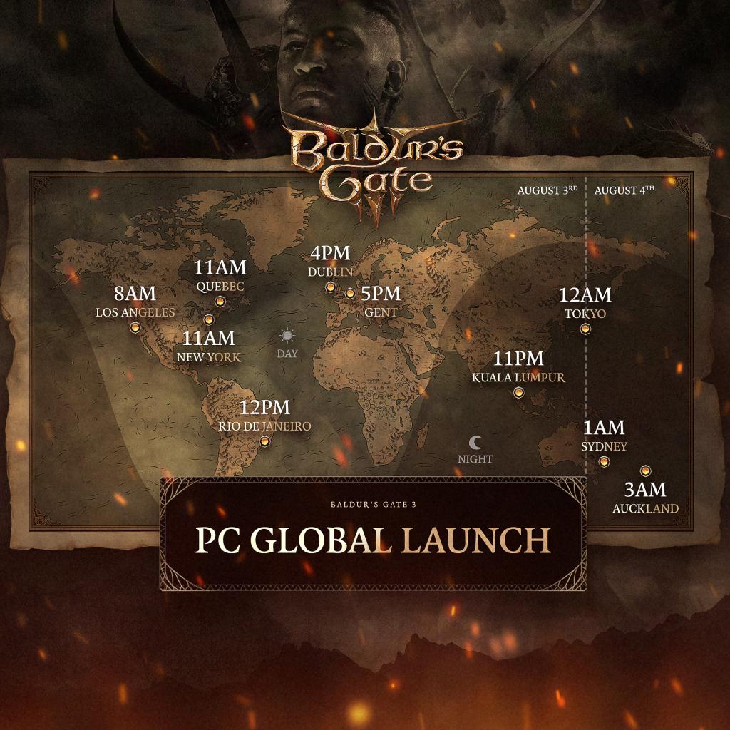 Baldur's Gate 3 Launch Times