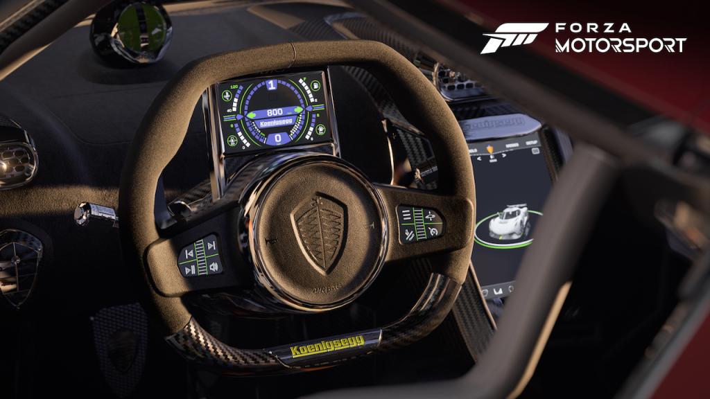 Close up of wheel in Forza Motorsport