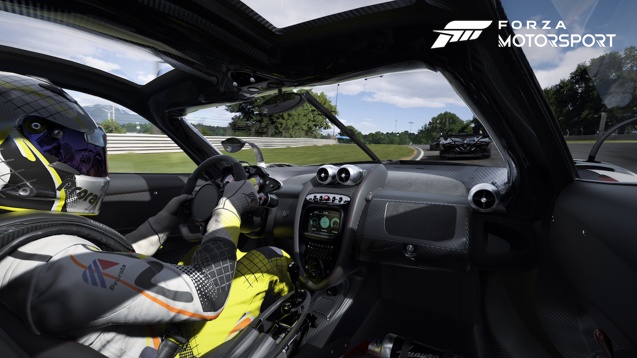 Inside the car with the racing driver