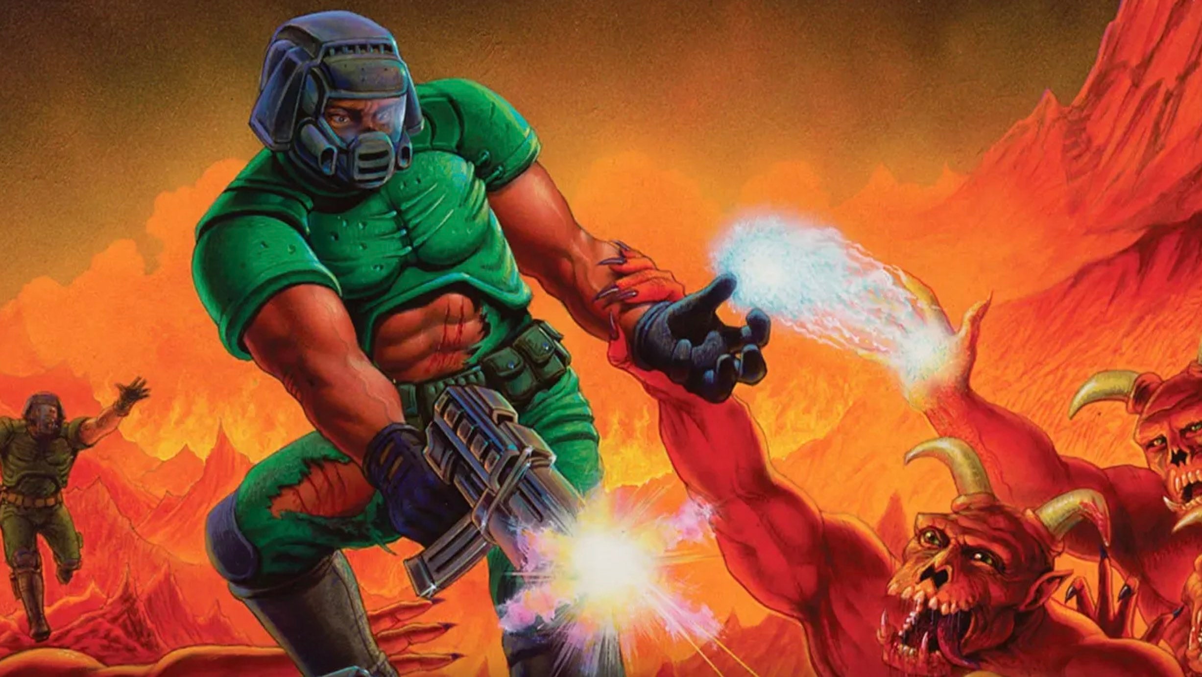 Дум 1 июня. Doom 1993 poster. Doomguy 1993.