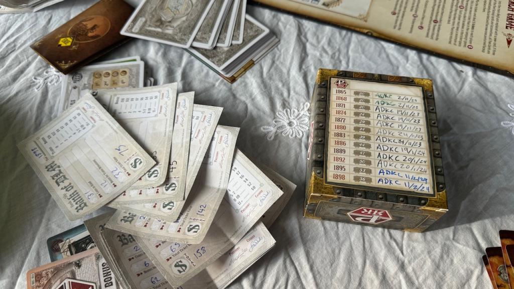 Ticket to ride legacy: Legends of the west scoring cards