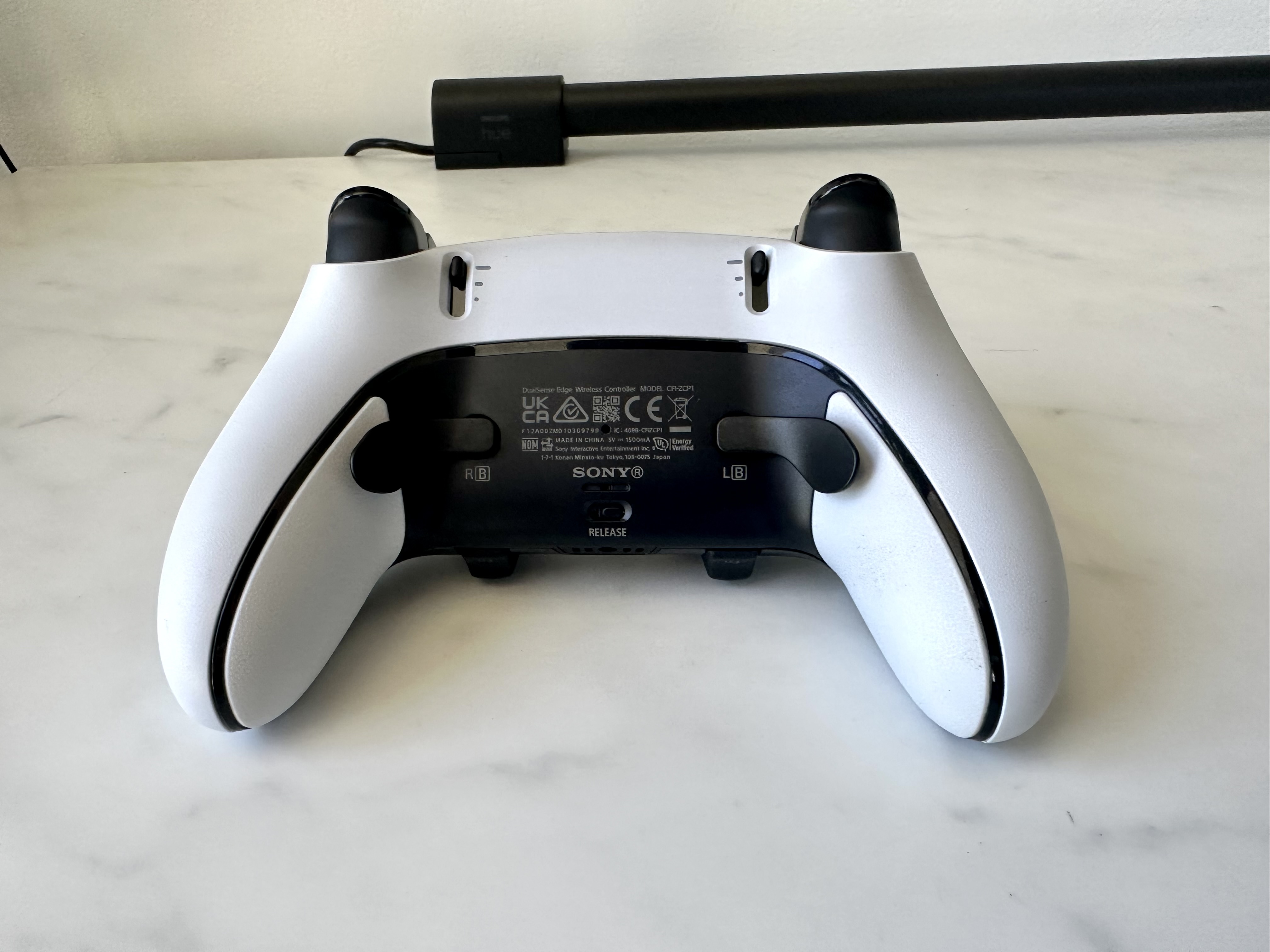Underside of the playstation edge controller