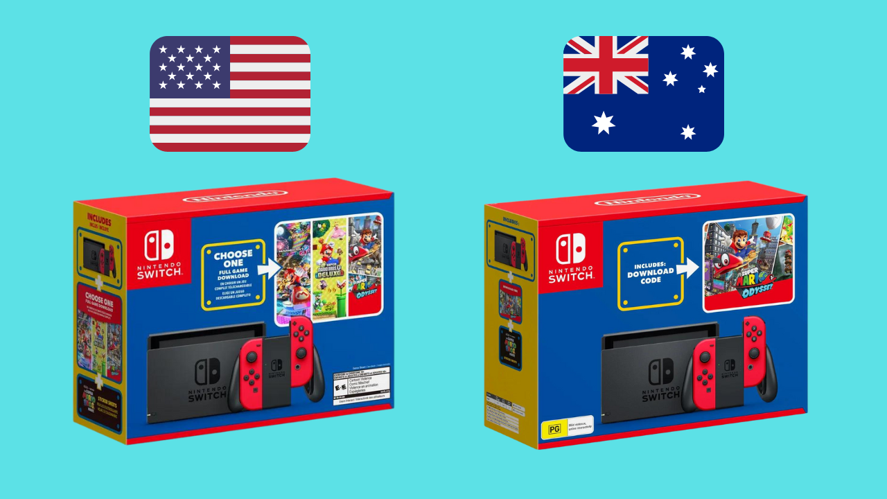 Австралия вроде как получает комплект Mario Day Switch